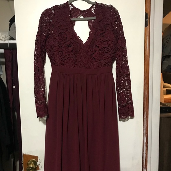 burgundy dress xl
